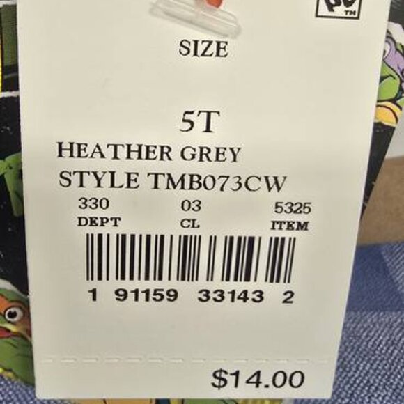 oddler Boys Teenage Mutant Ninja Turtle Sweatshirt - Grey/Yellow, 5T - Picture 4 of 4